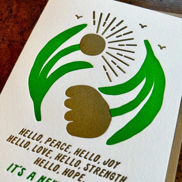 Hello Peace card